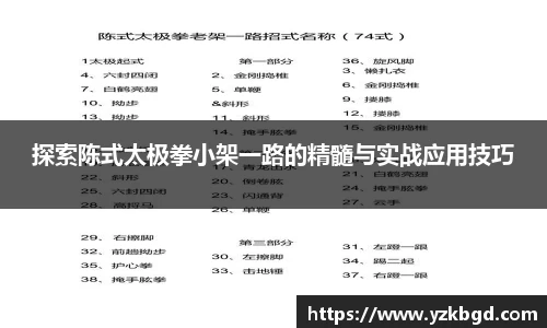 探索陈式太极拳小架一路的精髓与实战应用技巧
