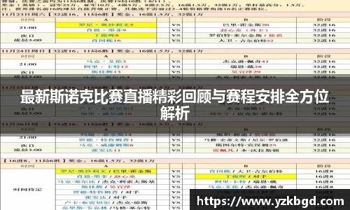 最新斯诺克比赛直播精彩回顾与赛程安排全方位解析