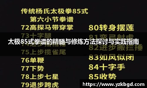 太极85式拳谱的精髓与修炼方法探讨与实践指南